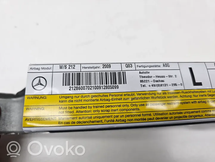 Mercedes-Benz E W212 Poduszka powietrzna Airbag fotela 2128600702