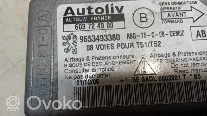 Peugeot 307 Sterownik / Moduł Airbag 603724900