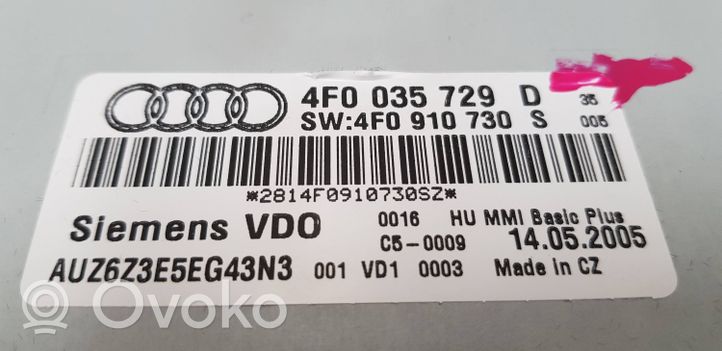 Audi A6 S6 C6 4F CD/DVD keitiklis 4F0035729D