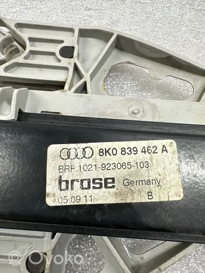 Audi A4 S4 B8 8K Mechanizm podnoszenia szyby tylnej bez silnika 8K0839462A