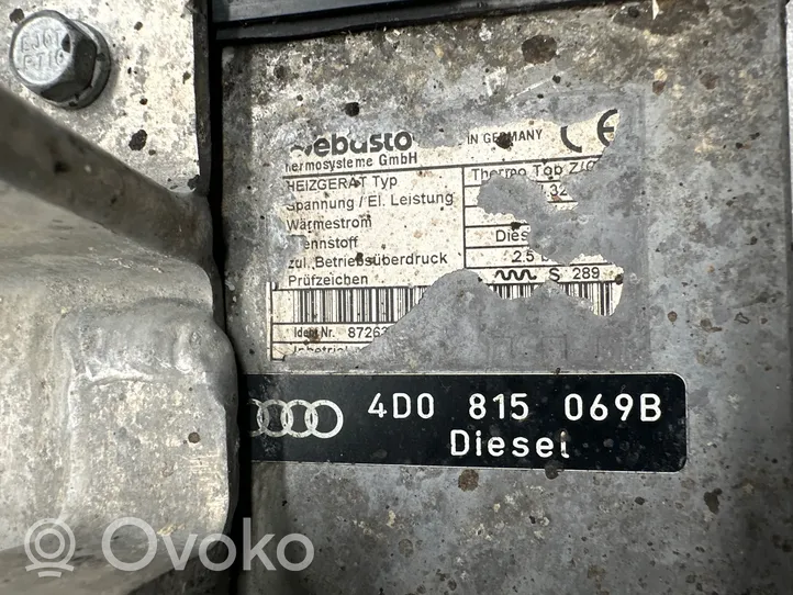 Audi A8 S8 D2 4D Autonomā apsilde ("Webasto") 4D0815069B