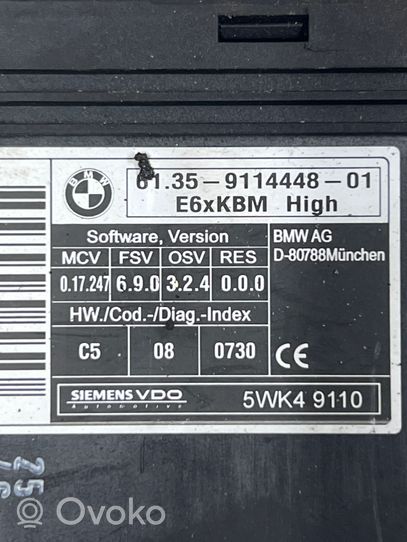 BMW 5 E60 E61 Module confort 9114448