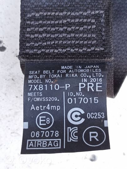 Lexus NX Pas bezpieczeństwa fotela przedniego 067078