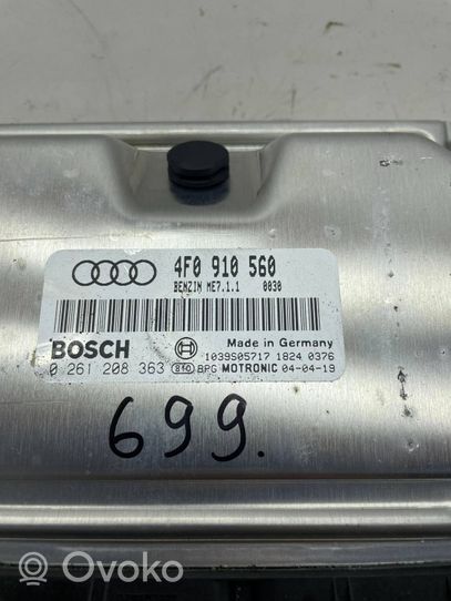 Audi A6 S6 C6 4F Centralina/modulo del motore 4f0910560