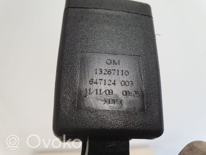 Opel Insignia A Boucle de ceinture de sécurité arrière centrale 13267110