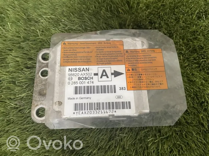 Nissan Micra Oro pagalvių valdymo blokas 98820AX502