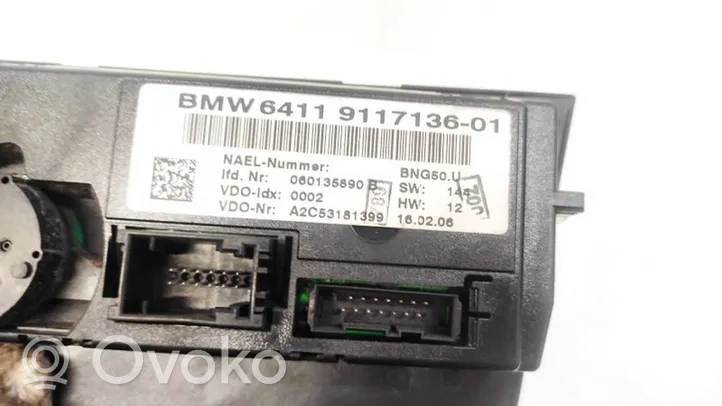 BMW 3 E90 E91 Climate control unit 6411911713601