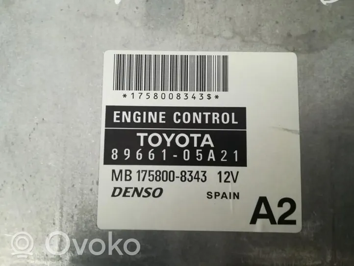 Toyota Avensis T250 Calculateur moteur ECU 8966105a21
