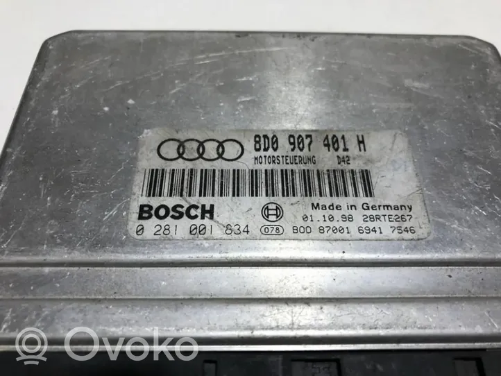 Audi A4 S4 B5 8D Sterownik / Moduł ECU 0281001834