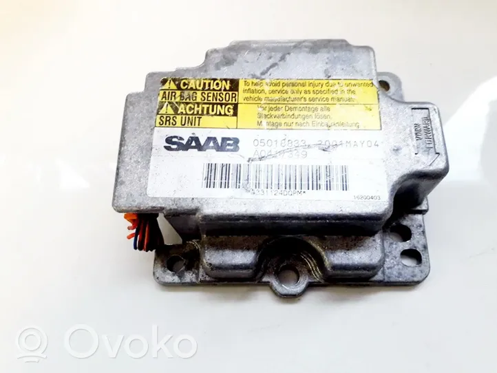 Saab 9-3 Ver1 Sterownik / Moduł Airbag 05018833