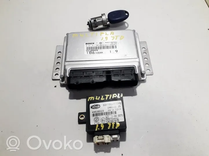 Fiat Multipla Kit calculateur ECU et verrouillage 0281011505