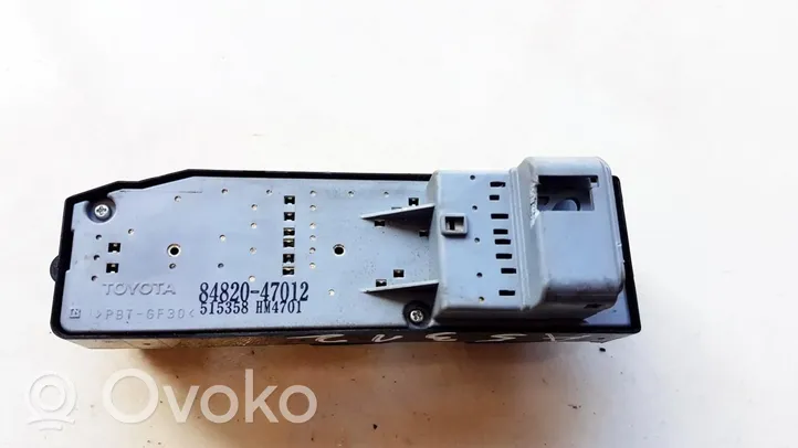 Toyota Prius (XW20) Interruttore di controllo dell’alzacristalli elettrico 8482047012