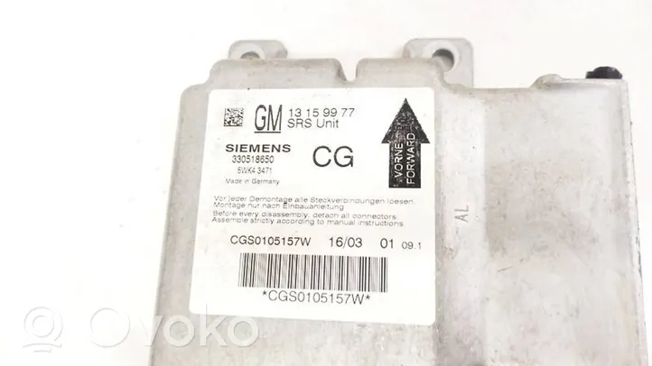 Opel Signum Centralina/modulo airbag 13159977