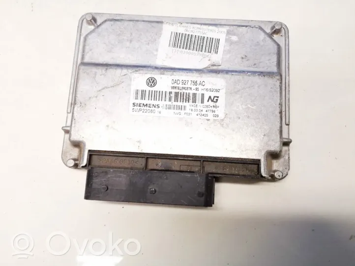 Volkswagen Touareg I Module de contrôle de boîte de vitesses ECU 0ad927755ac