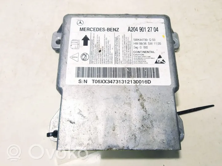 Mercedes-Benz C AMG W204 Module de contrôle airbag a2049012704