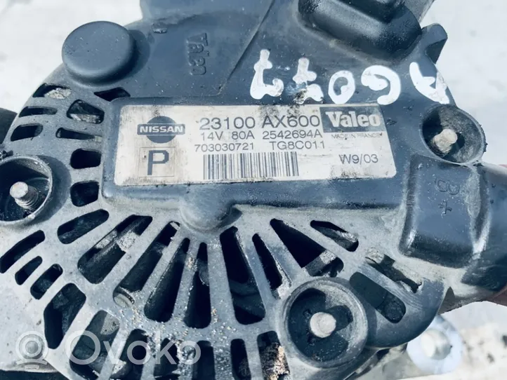 Nissan Micra Alternator 23100ax600