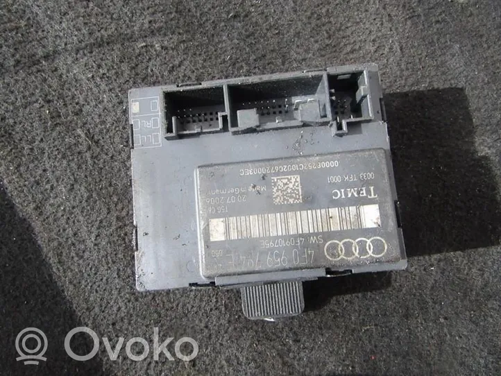 Audi A6 S6 C6 4F Unité de commande module de porte 4F0959794E