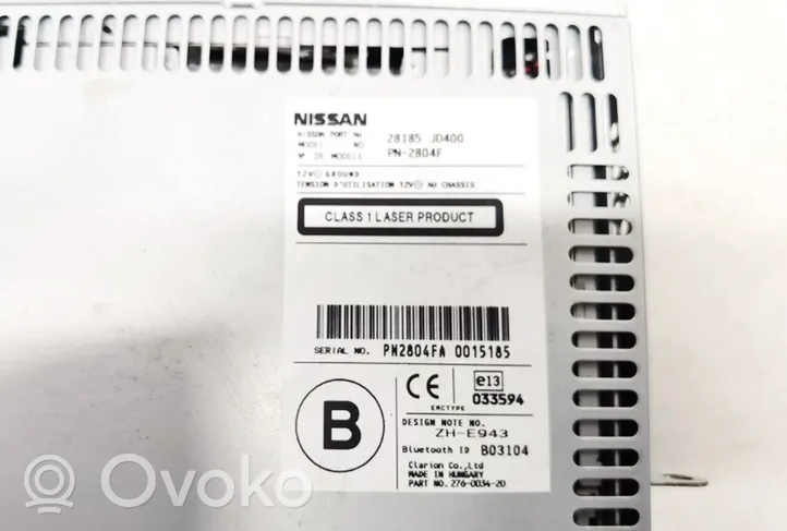 Nissan Qashqai Unità principale autoradio/CD/DVD/GPS 28185jd400
