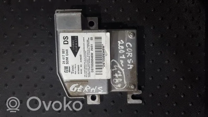 Opel Corsa C Sterownik / Moduł Airbag 327963935