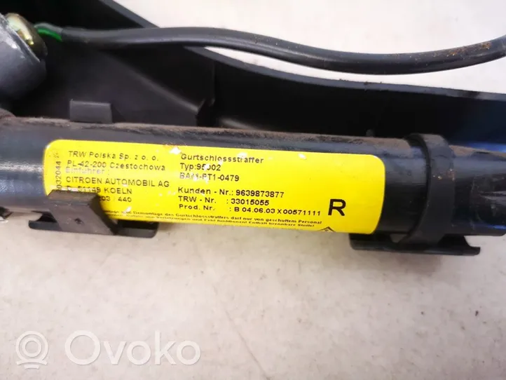 Citroen C3 Klamra przedniego pasa bezpieczeństwa 9639873877