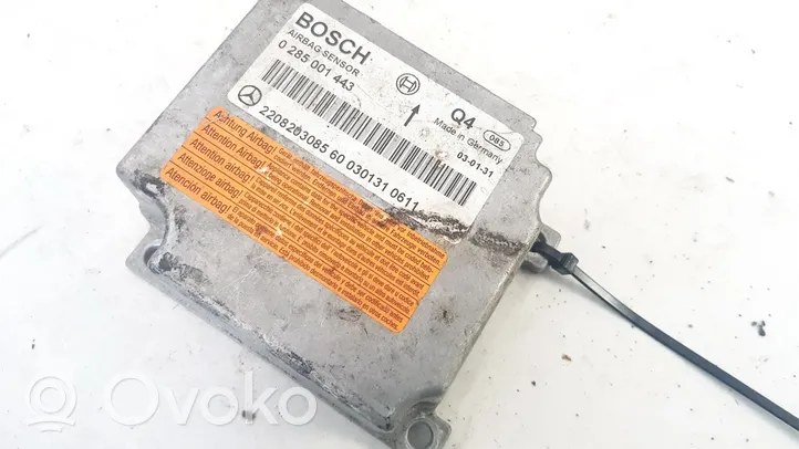 Mercedes-Benz S W220 Airbag control unit/module 0285001443