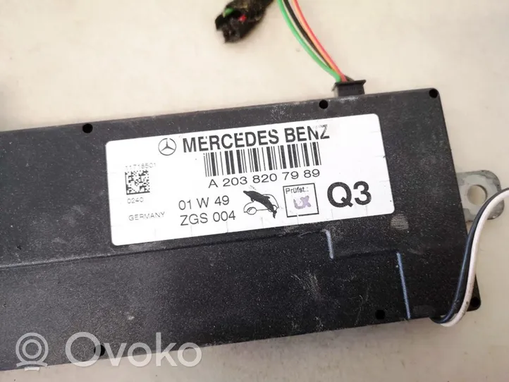 Mercedes-Benz C W203 Module unité de contrôle d'antenne a2038207989