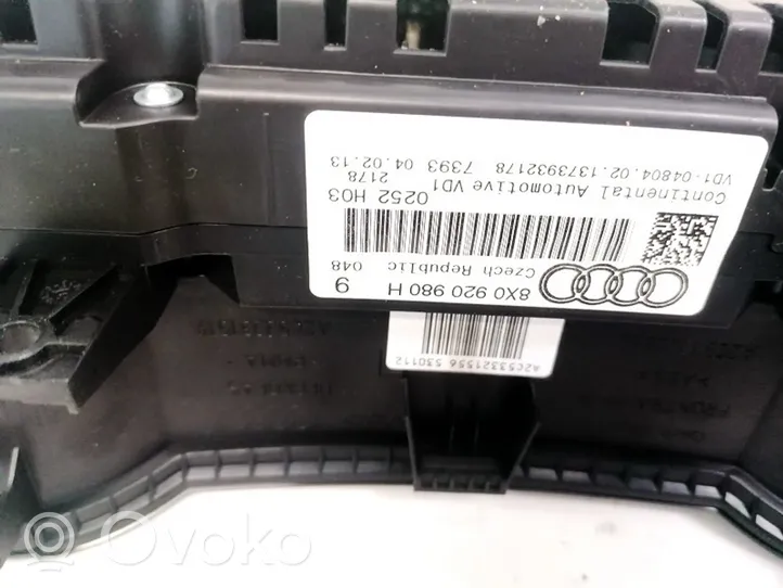 Audi A1 Tachimetro (quadro strumenti) 8X0920980H