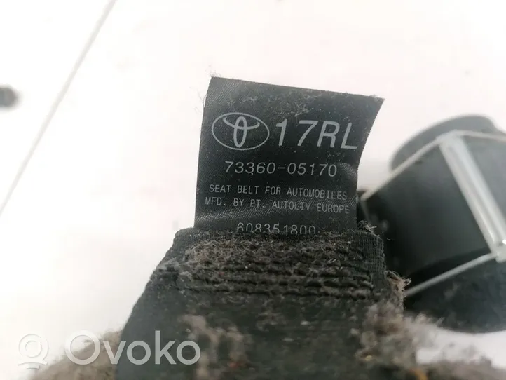 Toyota Avensis T270 Cintura di sicurezza posteriore 7336005170