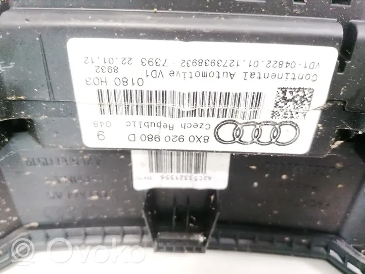 Audi A1 Tachimetro (quadro strumenti) 8X0920980D