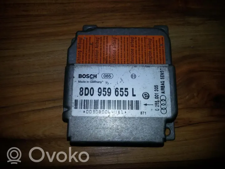 Audi A4 S4 B5 8D Turvatyynyn ohjainlaite/moduuli 8D0959655L