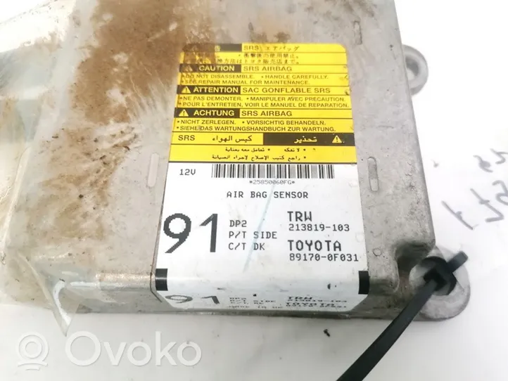 Toyota Corolla Verso AR10 Turvatyynyn ohjainlaite/moduuli 891700F031