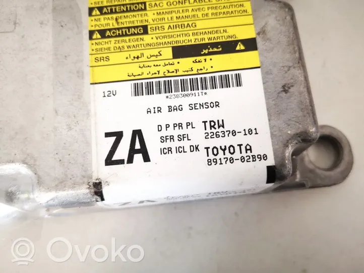 Toyota Auris E180 Gaisa spilvenu vadības bloks 8917002b90