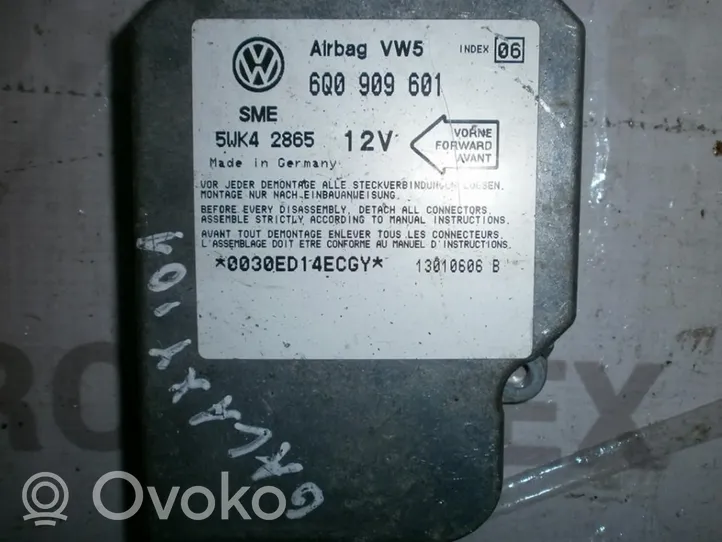 Volkswagen Sharan Turvatyynyn ohjainlaite/moduuli 6Q0909601