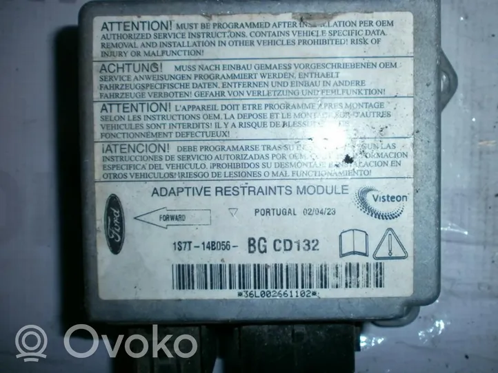 Ford Mondeo Mk III Sterownik / Moduł Airbag 1S7T14B056BG