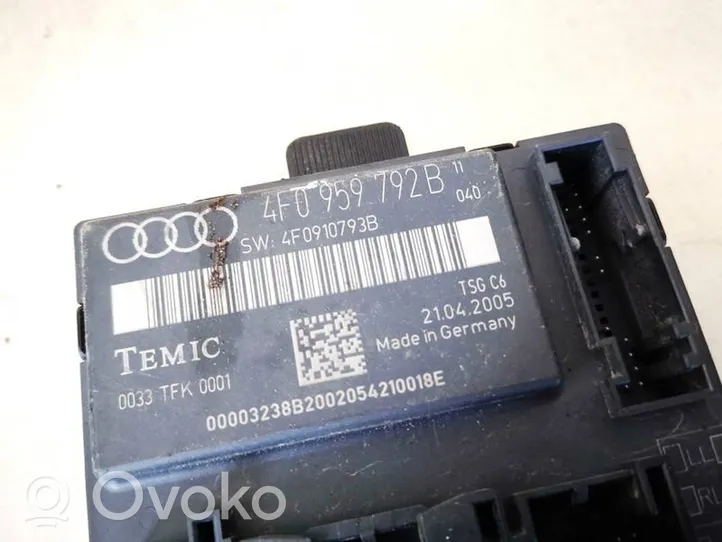 Audi A6 S6 C6 4F Centralina/modulo portiere 4f0959792b