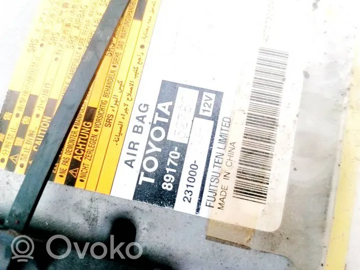 Toyota Yaris Module de contrôle airbag 8917052780