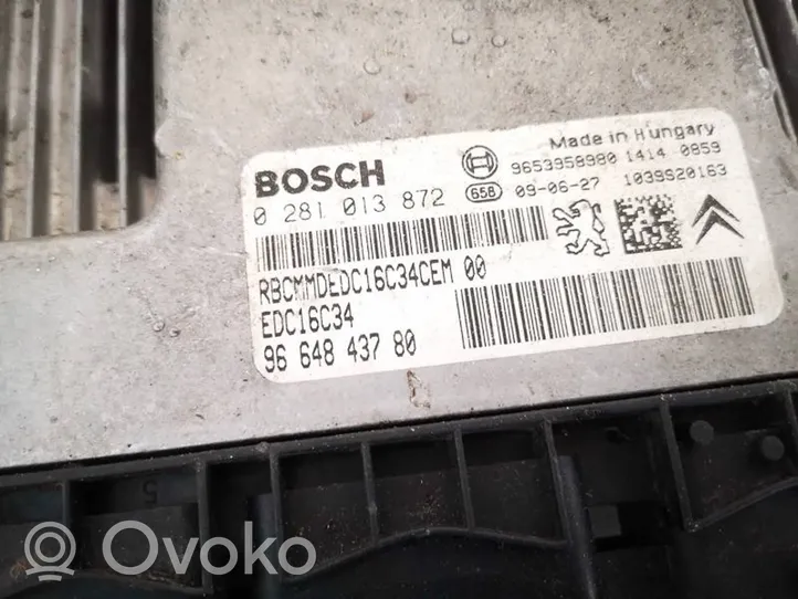 Citroen C3 Picasso Sterownik / Moduł ECU 9664843780