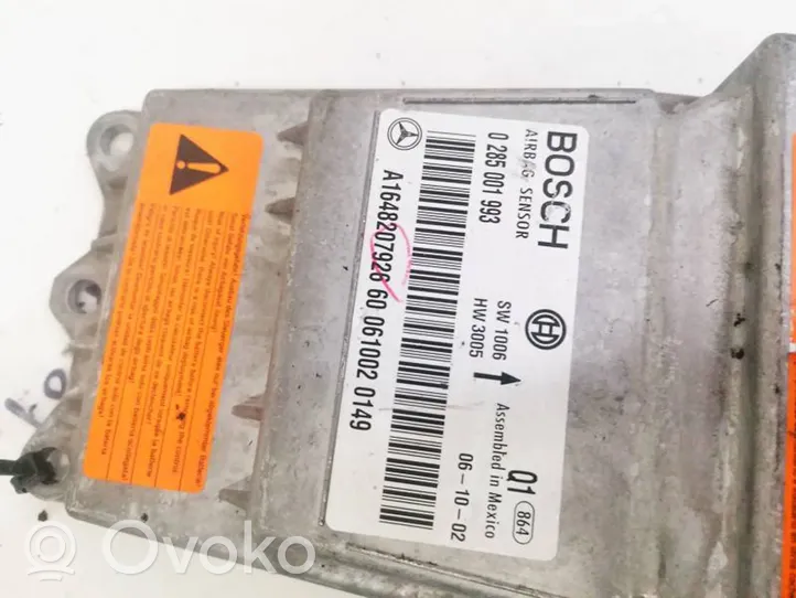 Mercedes-Benz ML W164 Sterownik / Moduł Airbag A1648207926