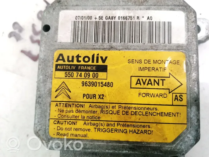 Citroen Xantia Oro pagalvių valdymo blokas 9639015480