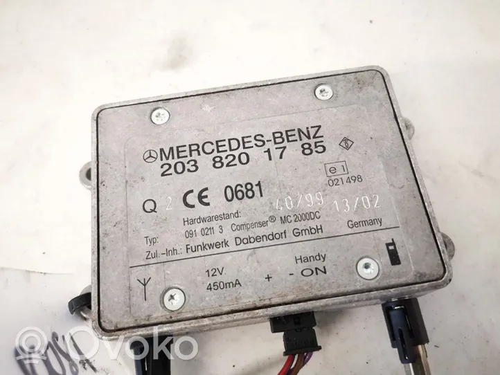Mercedes-Benz CLK A209 C209 Antenas vadības bloks 2038201785