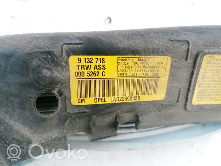 Opel Zafira A Airbag de toit 9132718