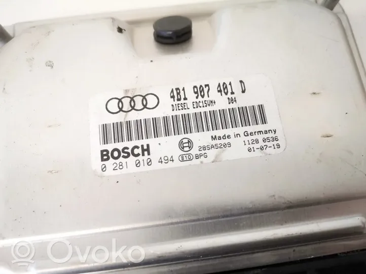 Audi A6 S6 C5 4B Moottorin ohjainlaite/moduuli 4b1907401d