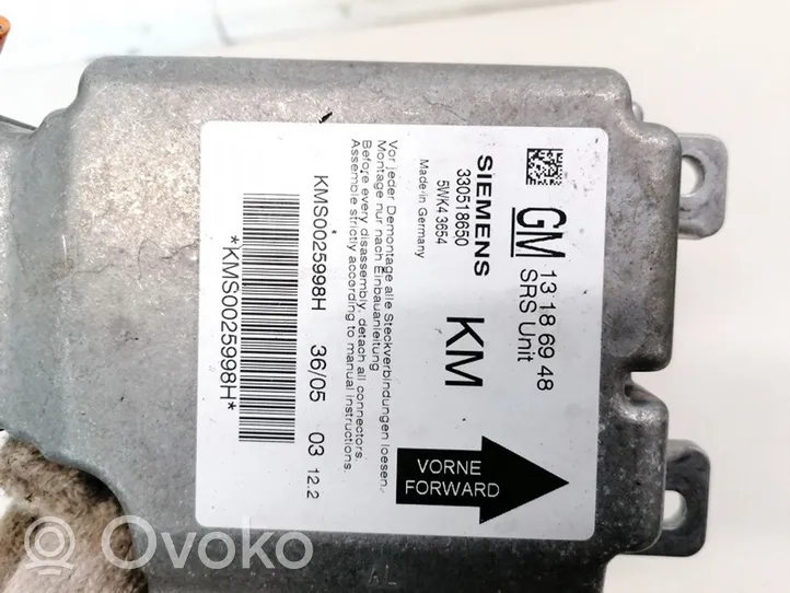 Opel Signum Airbag control unit/module 13186948