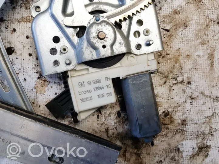 Opel Signum Moteur de lève-vitre de porte avant 9178988