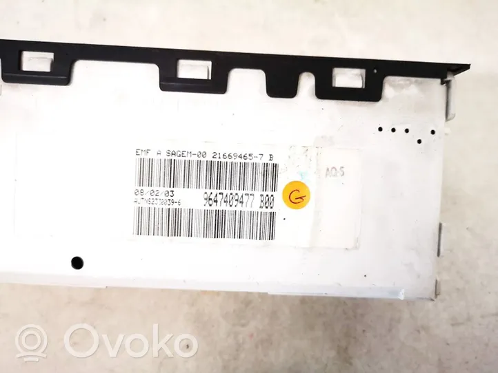 Citroen C3 Monitor / wyświetlacz / ekran 9647409477