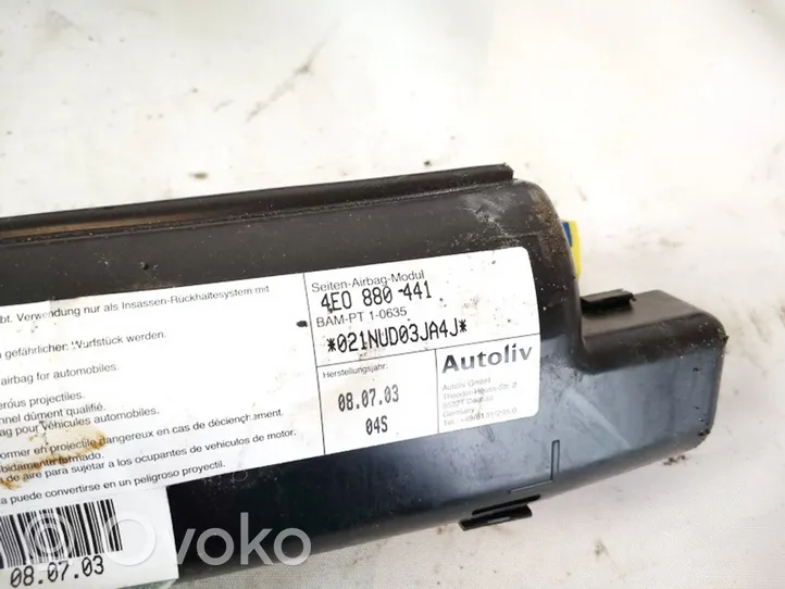 Audi A8 S8 D3 4E Poduszka powietrzna Airbag fotela 4e0880441