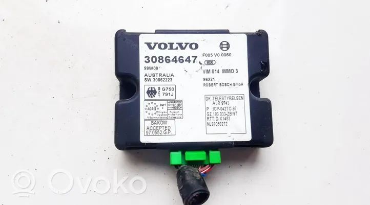 Volvo S40, V40 Centralina/modulo immobilizzatore 30864647
