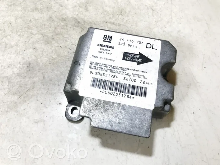 Opel Astra G Module de contrôle airbag 24416703