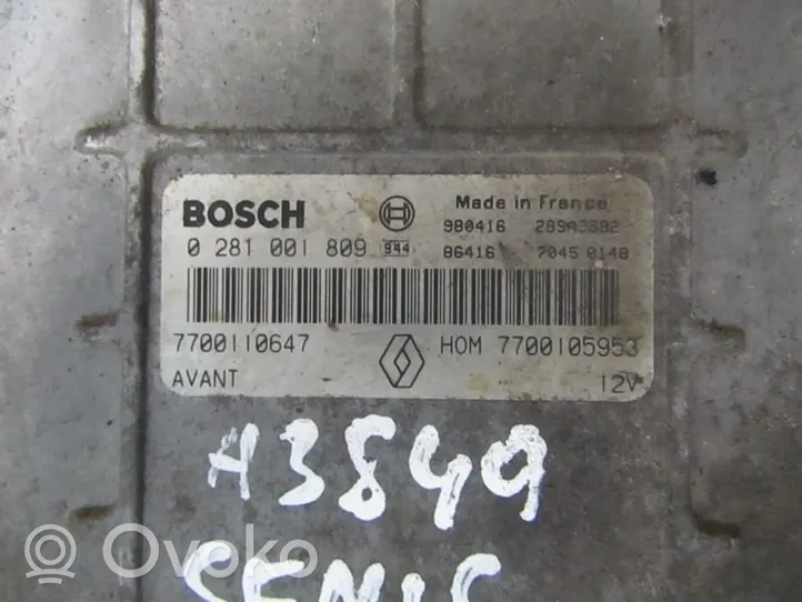 Renault Scenic I Calculateur moteur ECU 0281001809