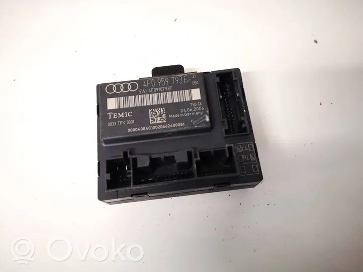 Audi A6 S6 C6 4F Unité de commande module de porte 4f0959793f